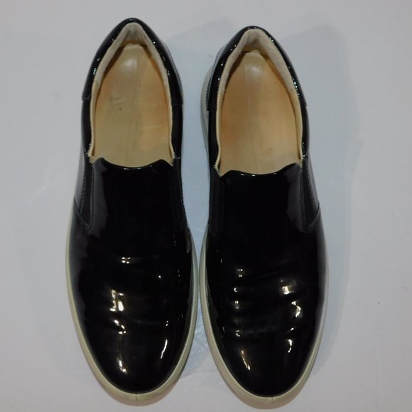 Ecco Women’s Soft 41 Black Patent Leather Slip on Sneaker - Picture 5 of 9